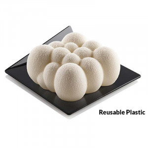 Baza Plastic Prezentare Monoportii, Model Patrat Negru, 8.3 x 8.3 cm, Set 100 Buc - Img 2