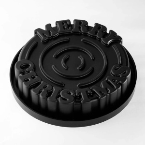 Boldog karácsonyt 3D szilikon tortaforma Ø 19 x H 4,5 cm, 1100 ml - Img 2