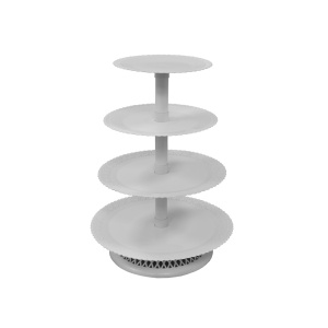 Cake/ Buffet Stand 4 Shelves, White Plastic - Img 2