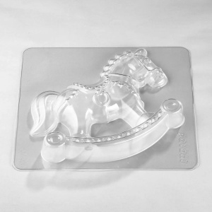Calut Balansoar 3D, 17.5 x 5.5 x H 15.5 cm, Set Matrite Plastic 2 Subiecte Ciocolata - Img 5