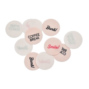 Cappuccino Edible Decorations Round Round Cappuccino Ø 2.5 cm, 280 pcs - Img 1