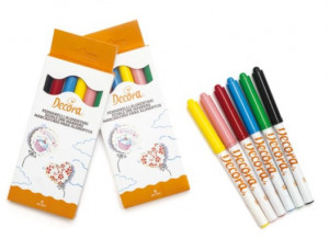 Carioca Alimentara Culori Mixte, Cap Scriere Subtire, Set 6 buc - Img 3