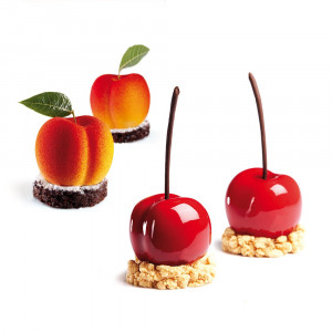 Cherry/Paper 3D, Ø5.8xH4.6cm - Silicon Single Portion Fork, 20 cavities - Img 3