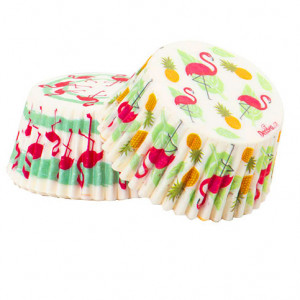 Chese L Flamingo paper, R 5 x H 3.2 cm, 36 pcs - Img 1