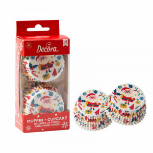 Chese L Paper Santa Claus pattern, Ø 5 x H 3.2 cm, 36 pieces - Img 1