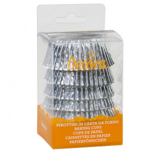 Chese L Silver Paper, R 5 x H 3.2 cm, 60 pcs - Img 2