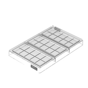 Chocolate bars 15 x 7 x H 0.6 cm - Classic Polycarbonate mould, 3 cavities, 62 gr - Img 2