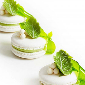 Chocolate Decorations Double Green Curved Leaves without E171, 3.3x1.9 cm, 120 gr, 144 pcs - Img 3