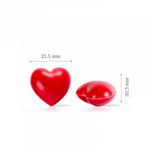 Chocolate Decorations Small Red Double Heart, 2.15x2.05 cm, 220 gr, 80 pcs - Img 7