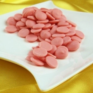 Ciocolata Alba cu Aroma Capsuni Dropsuri 30% Barry Callebaut, 2.5 kg - Img 2