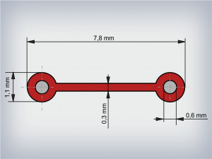 Clipband Red 0.6 mm, Pre-cut 5 cm, 500 pcs - Img 4