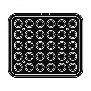 Cookmatic szerszám Cookmatic Model O Profile Neted, Ø 3 - 4,6 x H 2 cm, 30 üreggel, 30 üreggel - Img 5