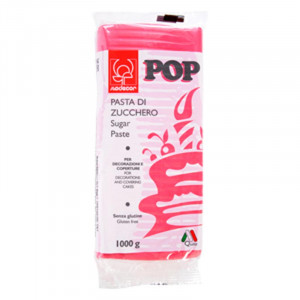 Cukorpaszta Pop Fuchsia, bevonó és dekoráció, Azo mentes, 1 kg Modecor