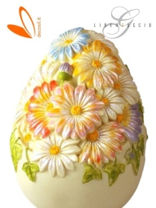 Daisy Decorated Medium Egg Silicon Mould, Ø 12.5 x H 18 cm - Img 2