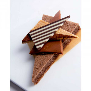 Domino Chocolate Decorations White - Black Domino Double, 590 gr, 314 pieces - Img 3