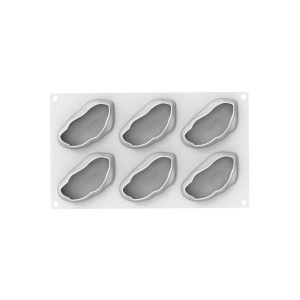 Fistic 3D 9.9 x 5.6 x H 4 cm - Forma Silicon Monoportii, 6 cavitati x 120 ml + decupator - Img 3