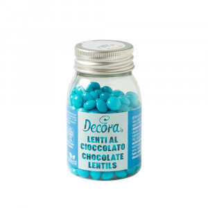 Flattened Chocolate Pearls Turquoise Ø 10 mm, 80 gr - Img 1