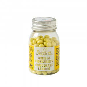 Flattened Pearls Chocolate Yellow Ø 10 mm, 80 gr - Img 1