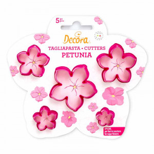 Floare de Petunia - Decupatoare Plastic Ø 2 - 6 cm, Set 5 Buc