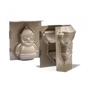 Forma Copt 3D Model Mos Craciun, 15.5 x 8 x H 20 cm, Aluminiu Antiaderent - Img 3