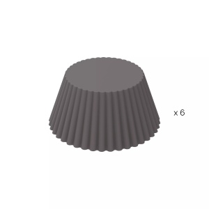 Forma Silicon pentru Air Fryer, Silfry Muffin, Ø 4.5/7.2 X H 3.4 cm, 80 ml, Set 6 Buc - Img 3