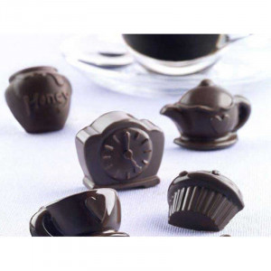 Forma Silicon Praline Silikomart Ora de Ceai 4.36 x 2.9 x H 1.5 cm, 10 ml, 12 cavitati (SCG17) - Img 2
