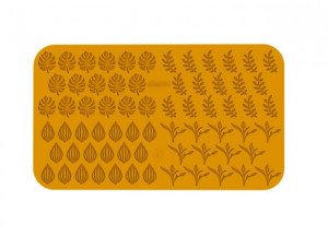 Forma Silicon Silikomart NaturaE Frunze 4 modele 4 x 2.5 x H 2 cm - 4 x 4.9 x H 2 cm, 1 ml, 68 cavitati - Img 2