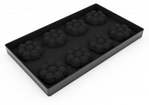 Forma Silicon TOP Raven Mini Ø 6 x H 2.3 cm, 8 cavitati, 40 ml - Img 3