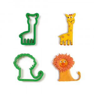Giraffe and Lion - Plastic Cutters R 8 and 9.5 x H 2.2 cm, 2 pcs - Img 2
