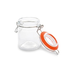Glass Jar with Airtight Lid, H 9.5 cm, 160 ml