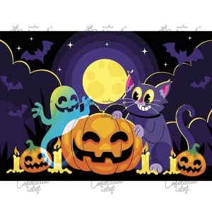 Halloween printed wafer Halloween Model 13, A4 - Confectioner Istet
