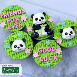 Katy Sue 6,3 x 5,9 x 1,5 cm Szilikon Panda és bambuszkagyló - Img 4