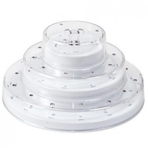 LolliPops/CakePops Holder, 27 Products, White Plastic, 3 Shelves, 22.5 x H 11 cm - Img 1