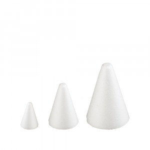 Macheta Con Polistiren, Ø 4 x H 6 cm, Set 5 buc - Img 3