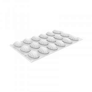 Madeleine szilikon forma 4,5 x 3,3 x H 1,6 cm, 18 mélyedés, 13 ml - Img 3