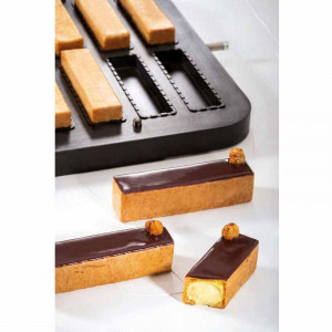 Matrita Cookmatic Choux Dreptunghi 12 x 3 x H 3 cm, 14 cavitati - Img 2