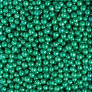 Metallic Green Metallic Sugar Pearls Ø 5 mm, 1 Kg - Img 1