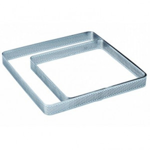Microperforated Frame Square Rounded Corners, 19x19xH2cm - Img 1