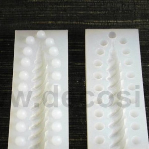 Mulaj Silicon Lumanare Festiva 3D, Ø 1.5 x H 13.5 cm - Img 2