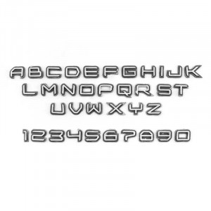 Mulaje Silicon Alfabet + Cifre Stil Science Fiction H 1.7 cm, Set 2 Buc - Img 2