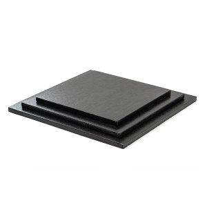 Négyzet alakú süteményes tálca Fekete, 30 x 30 x H 1,2 cm - Img 2