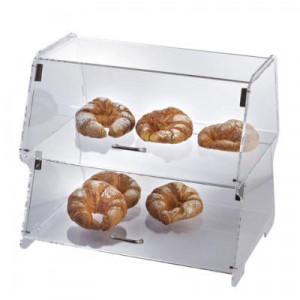 Neutra 2-Storey Bench Showcase, Transparent Plexiglas, 50 x 38 x H 45.5 cm