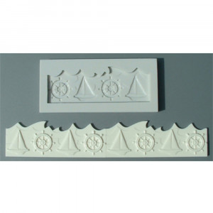 Öntött szilikon szegély dekor Nautic, 10.5x3.6cm, 10.5x3.6cm