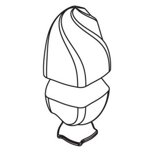 Oua 3D Ø 11,5 x H 18,5 cm - комплект 2 Matrite Plastic Chocolate - Img 2