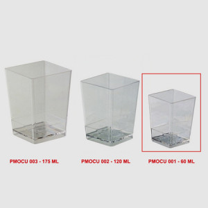Pahare Reutilizabile Cube 60 ml, 4 x 4 x H 5.5 cm, Set 100 Buc - Img 4