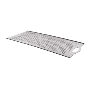 Paleta Profesionala pentru Pizza la Metru, Aluminiu Perforat cu 2 Margini indoite, 33 x 76 cm