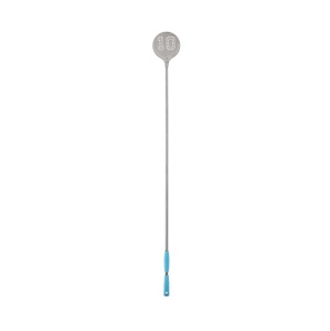 Paleta Profesionala Rotire Pizza in Cuptor, Model 10 Rotund Inox Perforat Ø 18 cm, Maner 60 cm Albastru