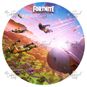 Pasta Zahar imprimata Fortnite Model 2, Ø 20 cm - Cofetarul Istet