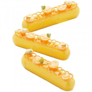 PavoDecor Силиконова форма PavoDecor Кръгове с продълговата форма, 10 кухини 12 x 2,5 x H 0,2 cm, 2,2 ml - Img 3