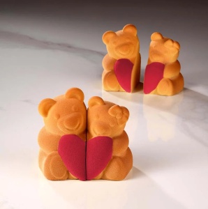 Pavoflex forma, 30x40 cm, Teddy Love, 9 + 9 üreg, 8,6 x 6 x H 7,7 cm, 200 ml